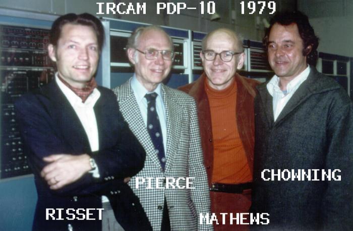 Risset Pierce Mathews Chowning at IRCAM 1979